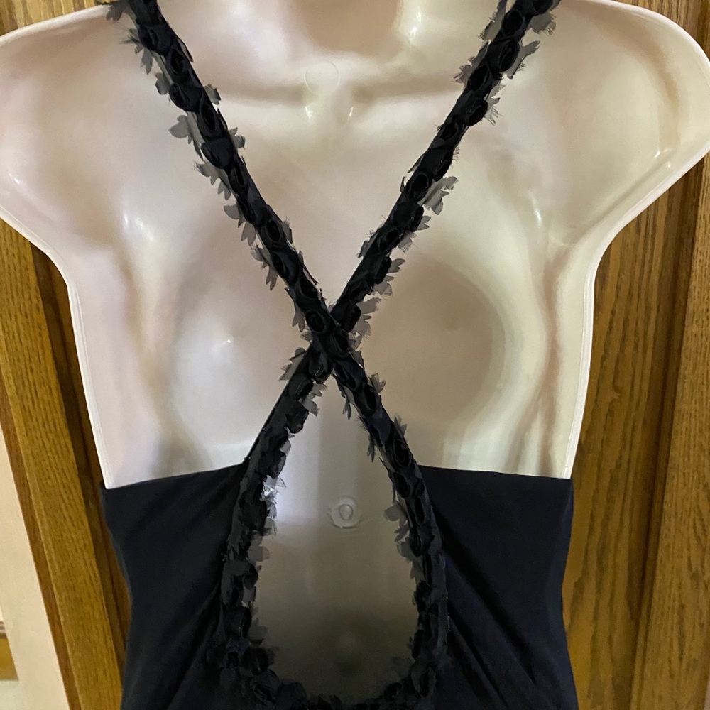 Cache Black Sheer Overlay Gown Size 10 - image 8